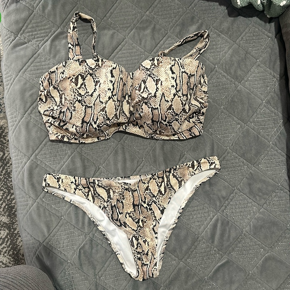 Snake print bikini